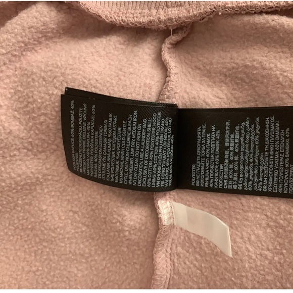 H&M Hoodie Pink NYC Long Sleeves Jumper Hoody Pullover Top Girls Size 12-14yrs - Picture 13 of 13